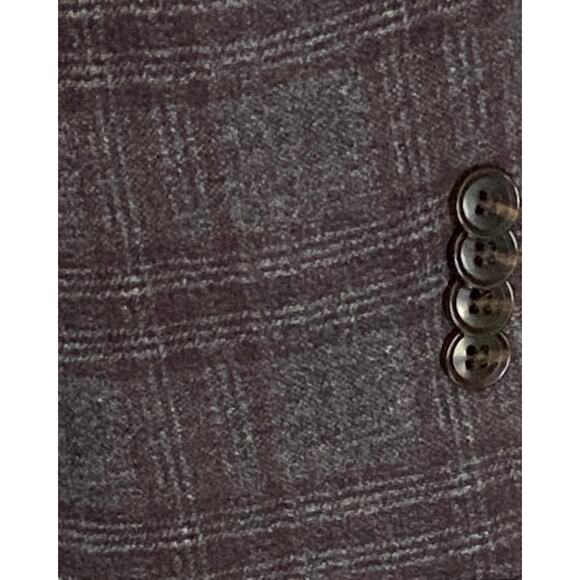 Bar III Men's 36R Slim Fit Sport Coat Stretch Unlined Brown Plaid NEW - Picture 6 of 12